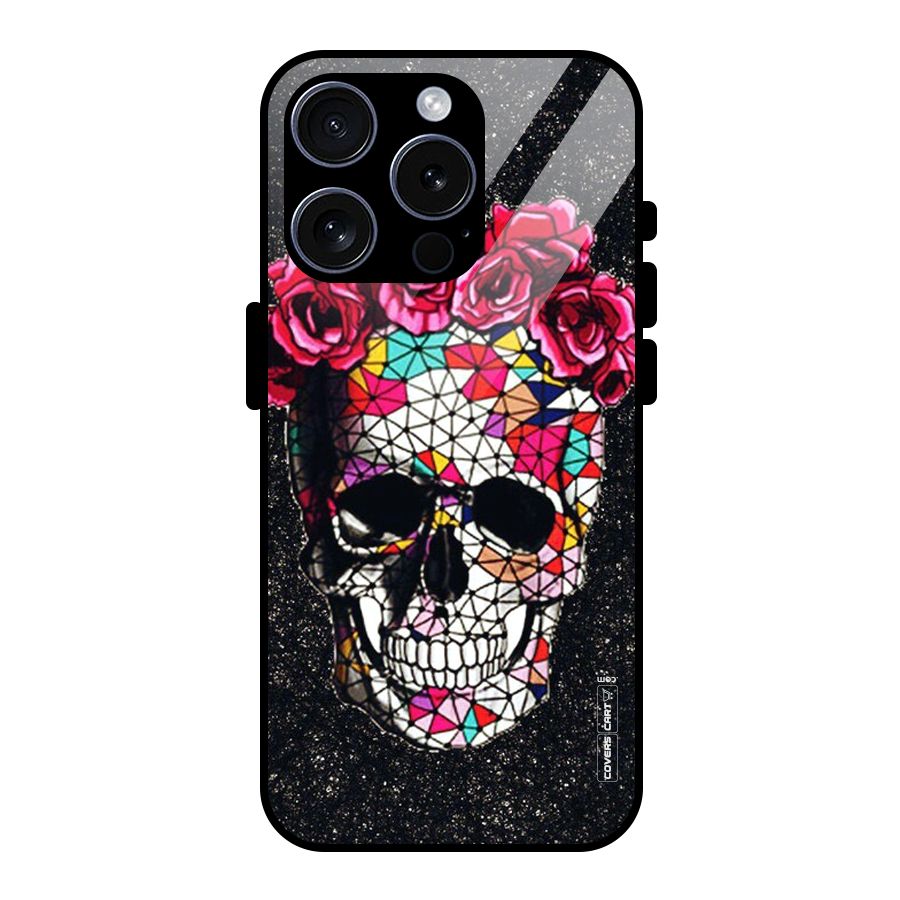 Pretty Dead Face Glass Back Case for iPhone 15 Pro
