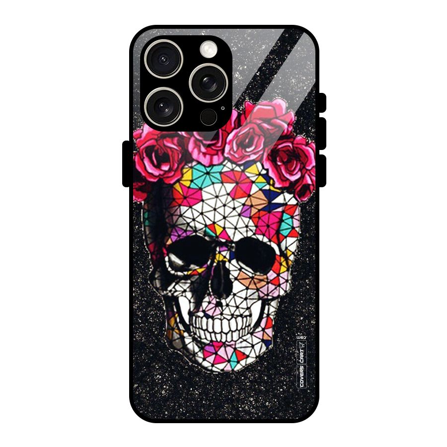 Pretty Dead Face Glass Back Case for iPhone 15 Pro Max