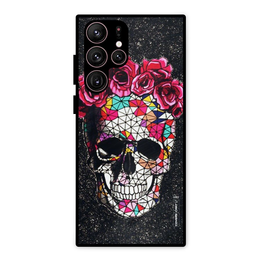 Pretty Dead Face Metal Back Case for Galaxy S22 Ultra 5G
