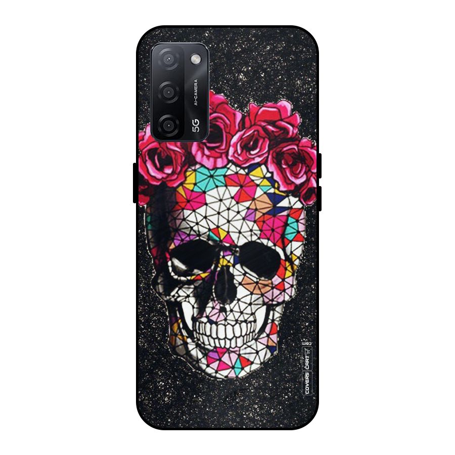 Pretty Dead Face Metal Back Case for Oppo A53s 5G