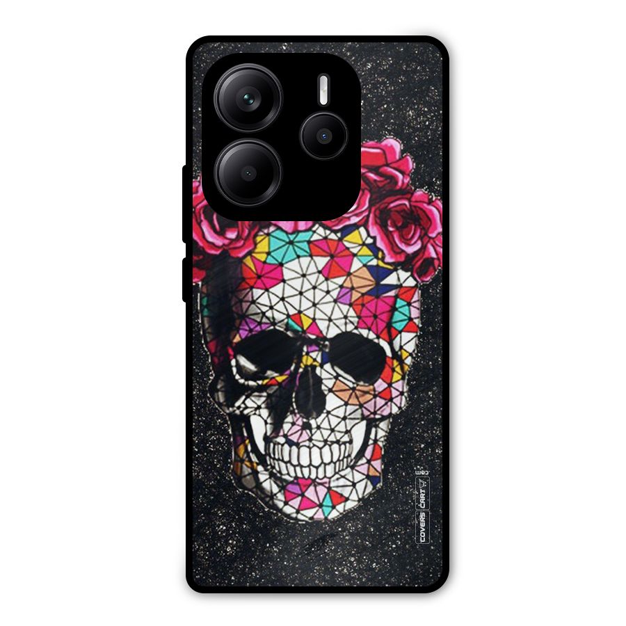 Pretty Dead Face Metal Back Case for Redmi Note 14 5G