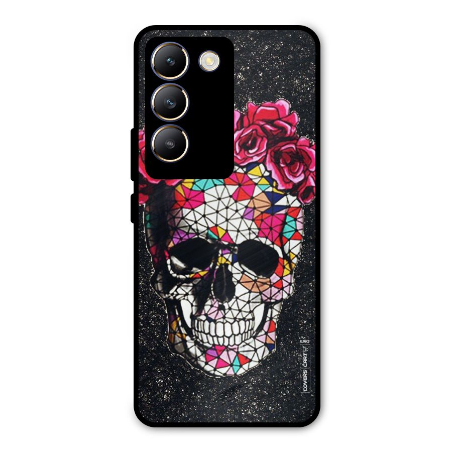 Pretty Dead Face Metal Back Case for Vivo T3 5G