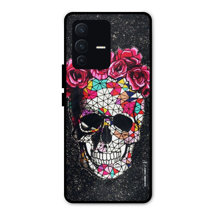 Pretty Dead Face Metal Back Case for Vivo V23 Pro