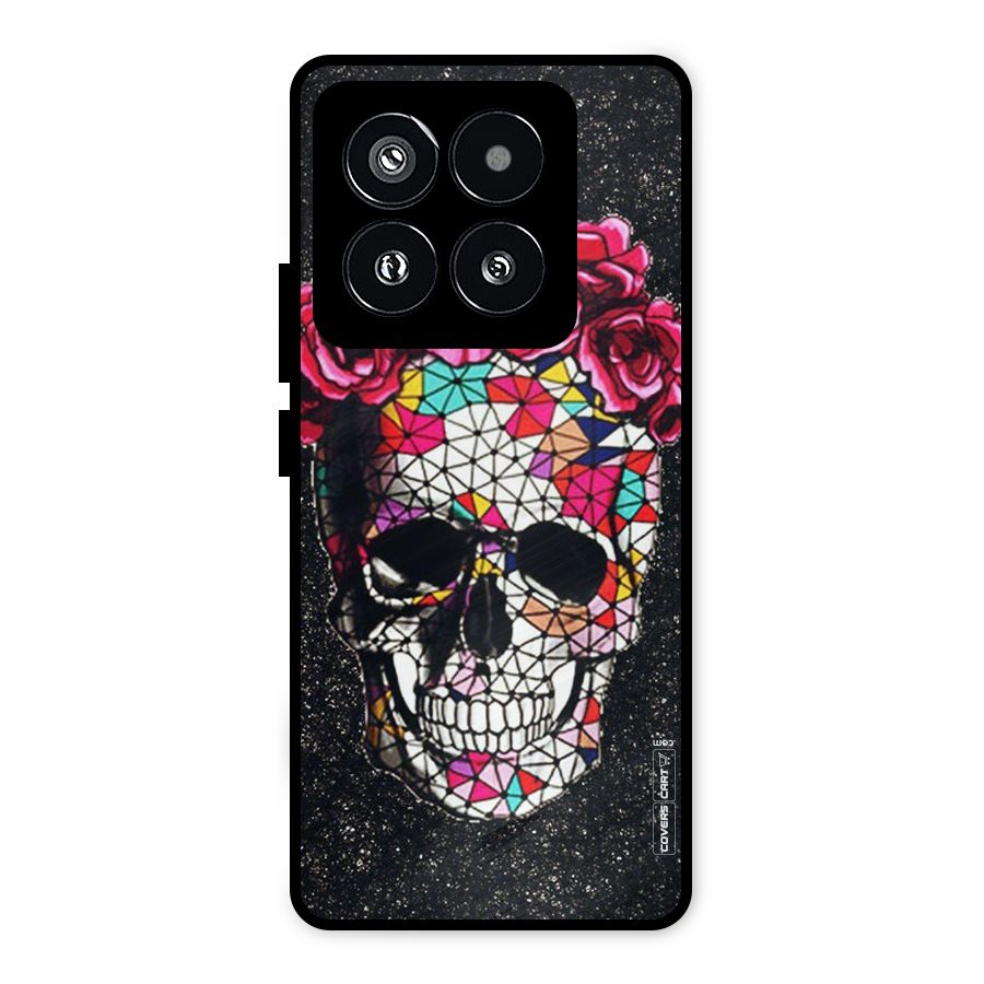 Pretty Dead Face Metal Back Case for Xiaomi 14 Pro