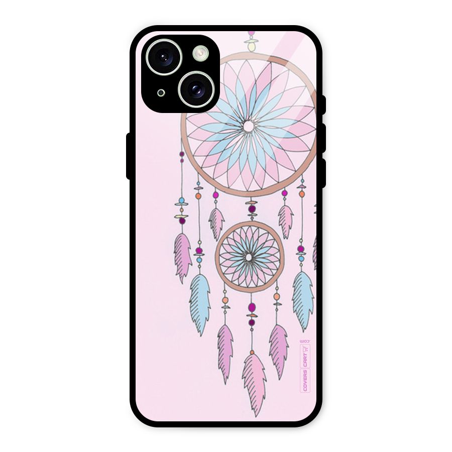 Pretty Dream Catcher Glass Back Case for iPhone 15 Plus
