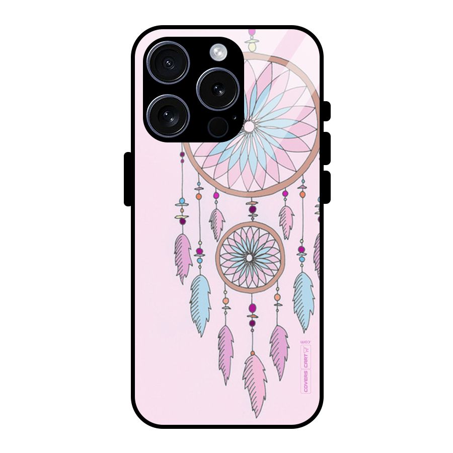 Pretty Dream Catcher Glass Back Case for iPhone 15 Pro