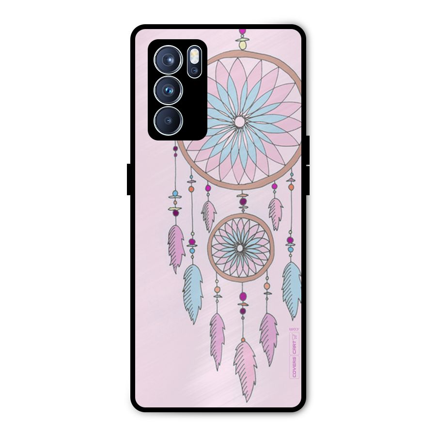 Pretty Dream Catcher Metal Back Case for Oppo Reno6 Pro 5G