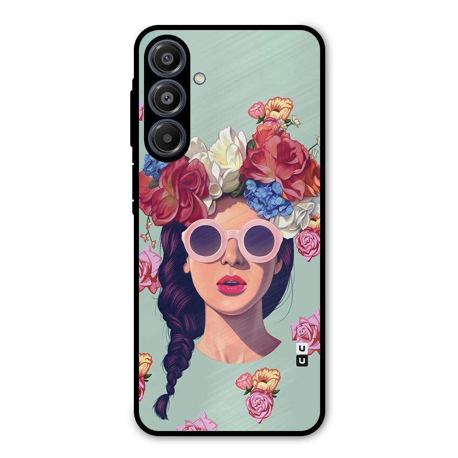 Pretty Girl Florals Illustration Art Metal Back Case for Galaxy A16 5G