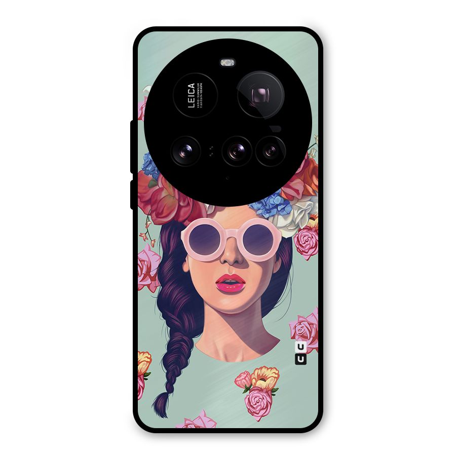 Pretty Girl Florals Illustration Art Metal Back Case for Xiaomi 15 Ultra