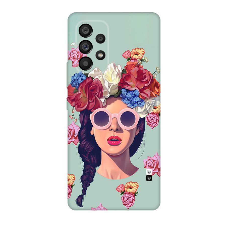 Pretty Girl Florals Illustration Art Original Polycarbonate Back Case for Galaxy A53 5G