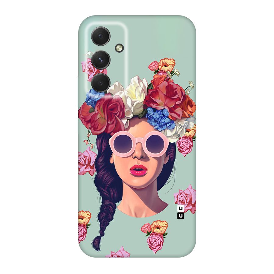 Pretty Girl Florals Illustration Art Original Polycarbonate Back Case for Galaxy A54