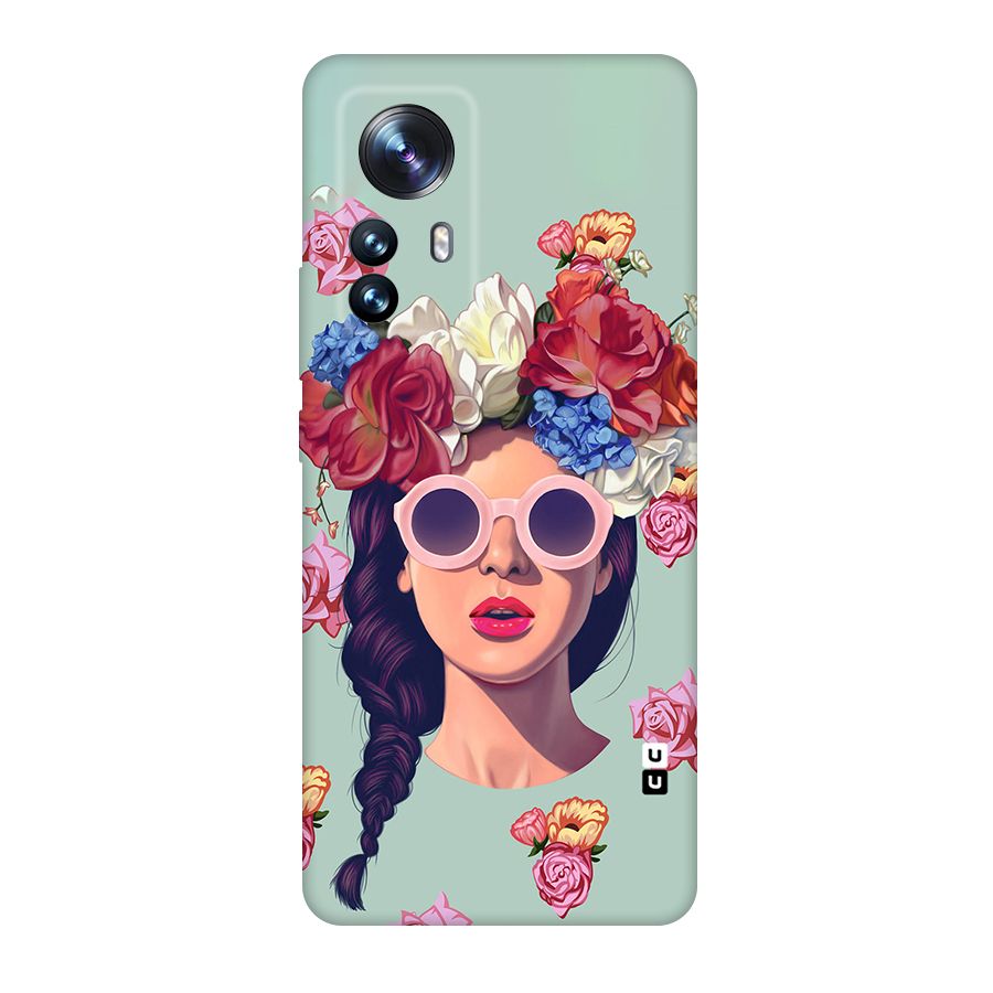 Pretty Girl Florals Illustration Art Original Polycarbonate Back Case for Xiaomi 12 Pro