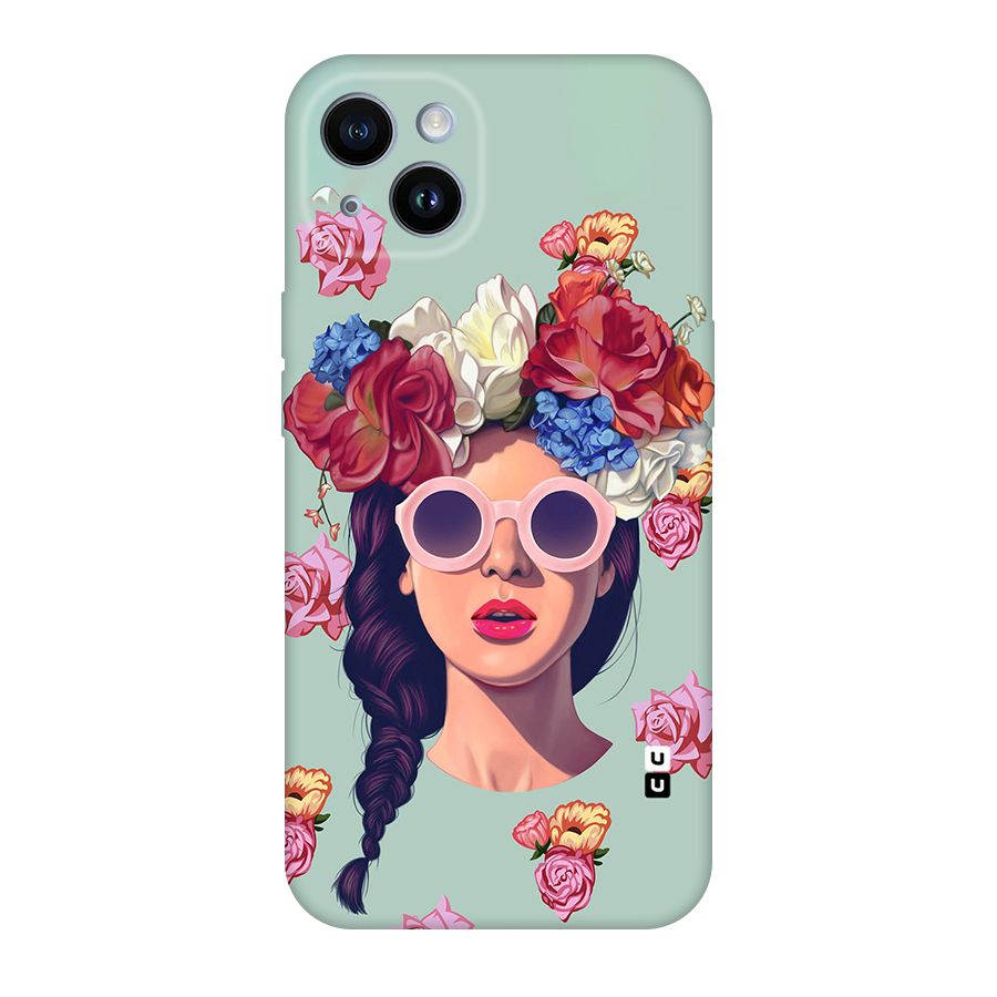 Pretty Girl Florals Illustration Art Original Polycarbonate Back Case for iPhone 14