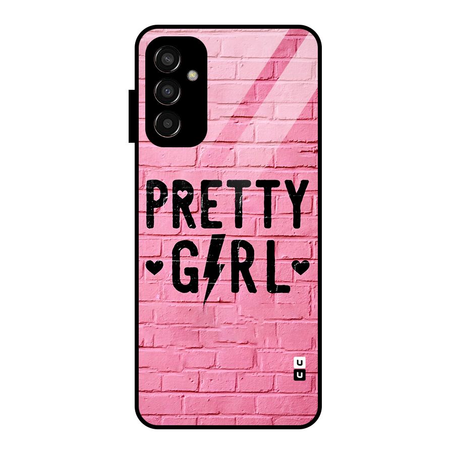 Pretty Girl Wall Glass Back Case for Galaxy F13
