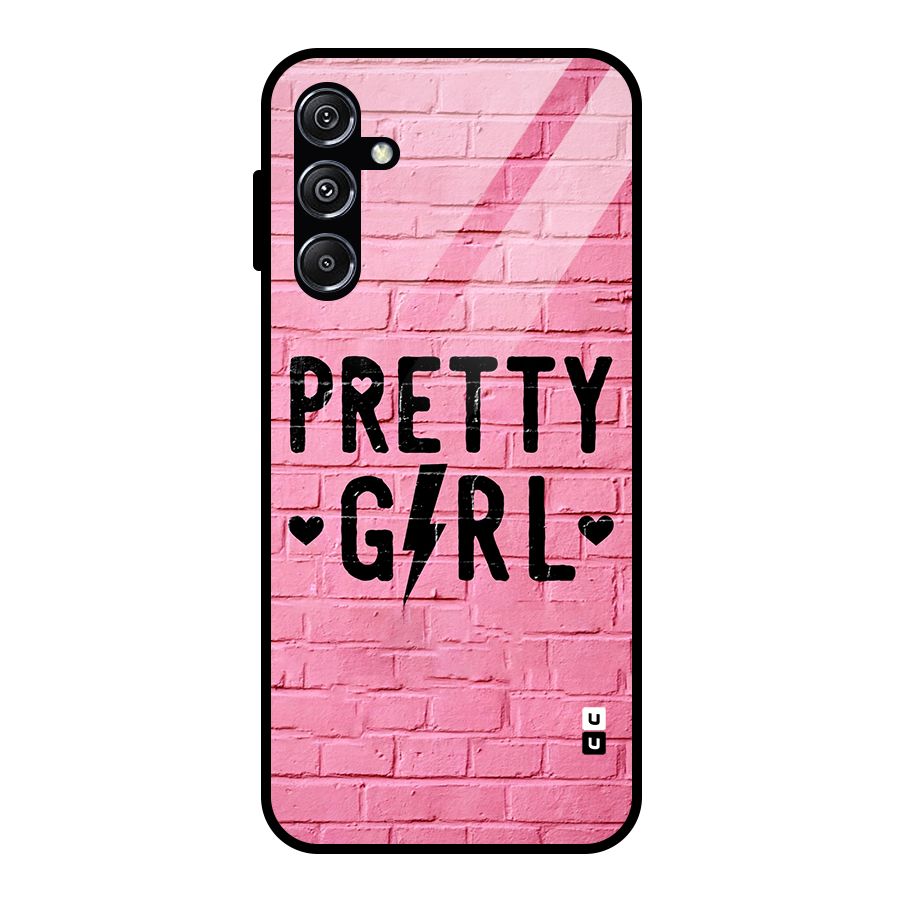 Pretty Girl Wall Glass Back Case for Galaxy M34 5G