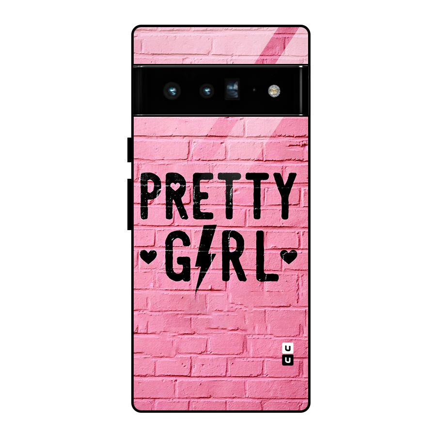Pretty Girl Wall Glass Back Case for Google Pixel 6 Pro