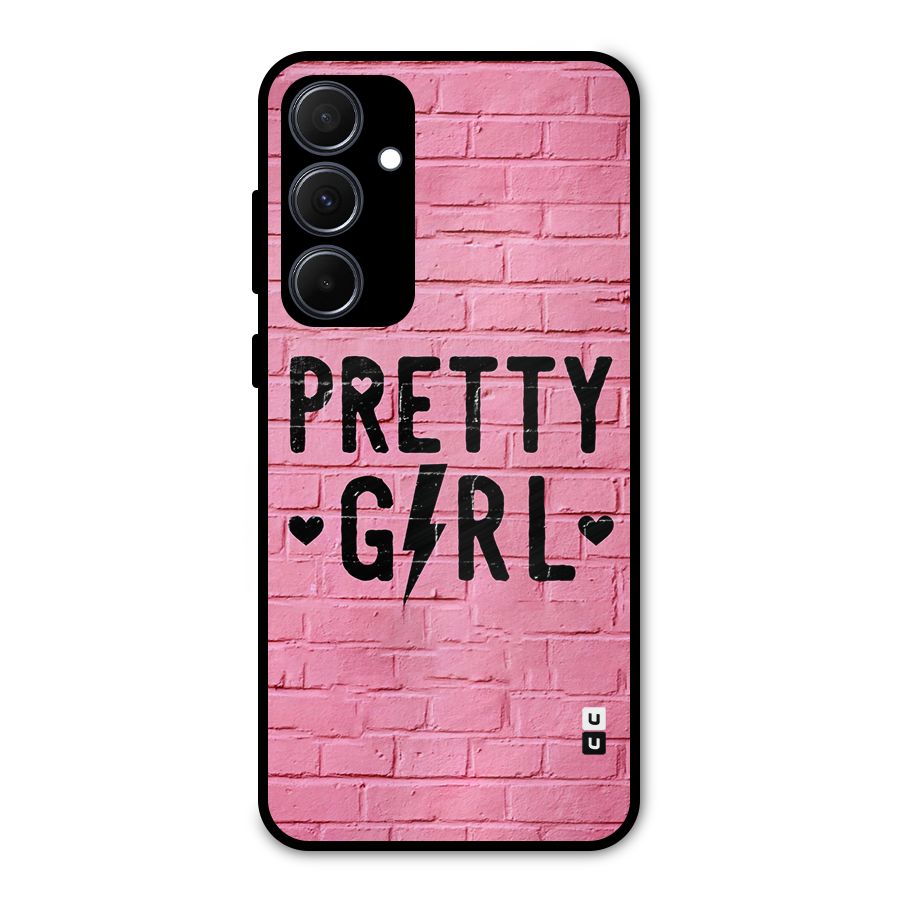Pretty Girl Wall Metal Back Case for Galaxy A35