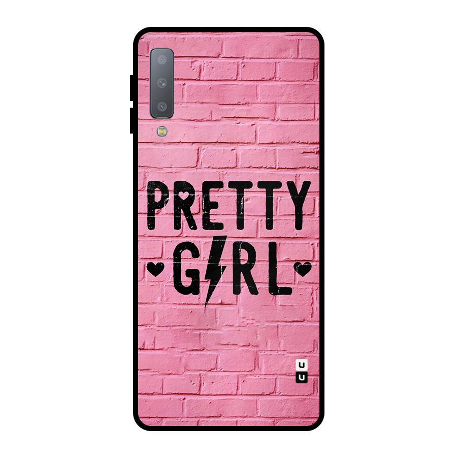 Pretty Girl Wall Metal Back Case for Galaxy A7 (2018)