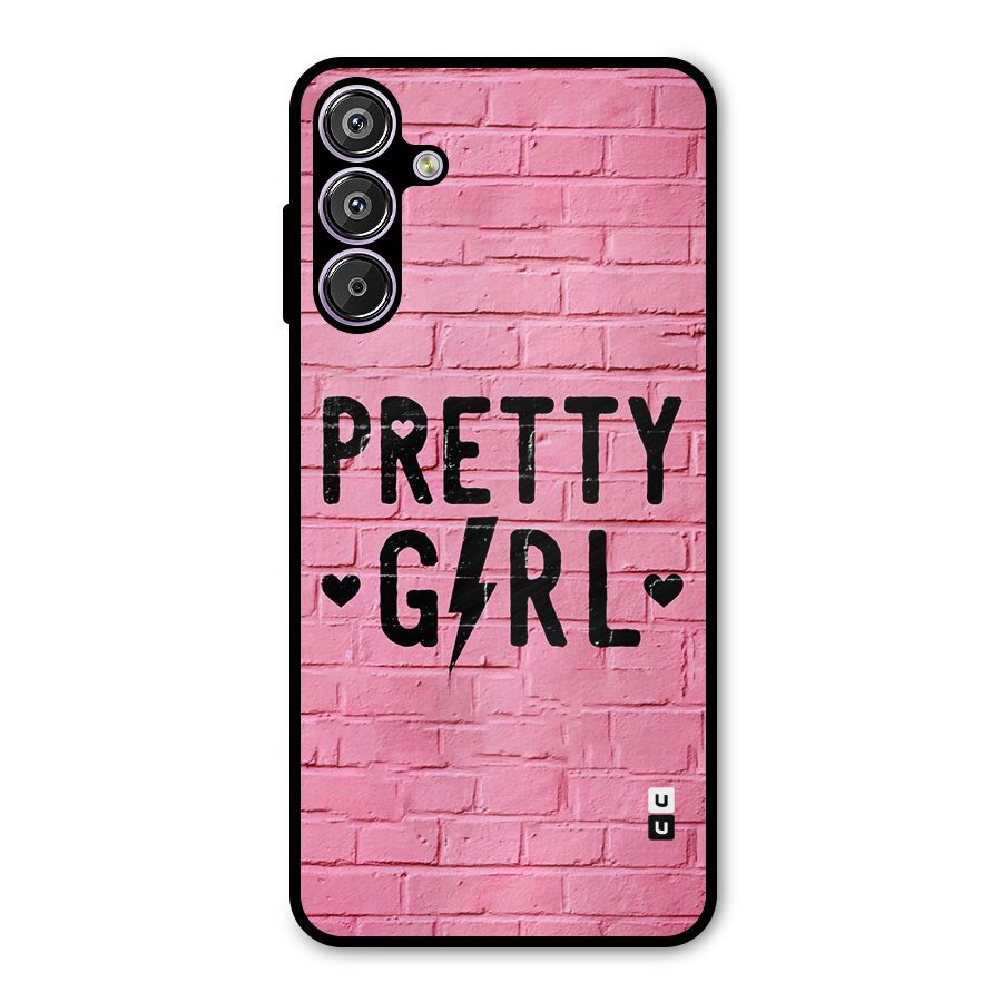 Pretty Girl Wall Metal Back Case for Galaxy M15