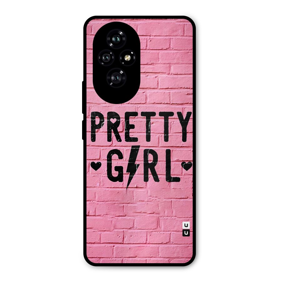 Pretty Girl Wall Metal Back Case for Honor 200