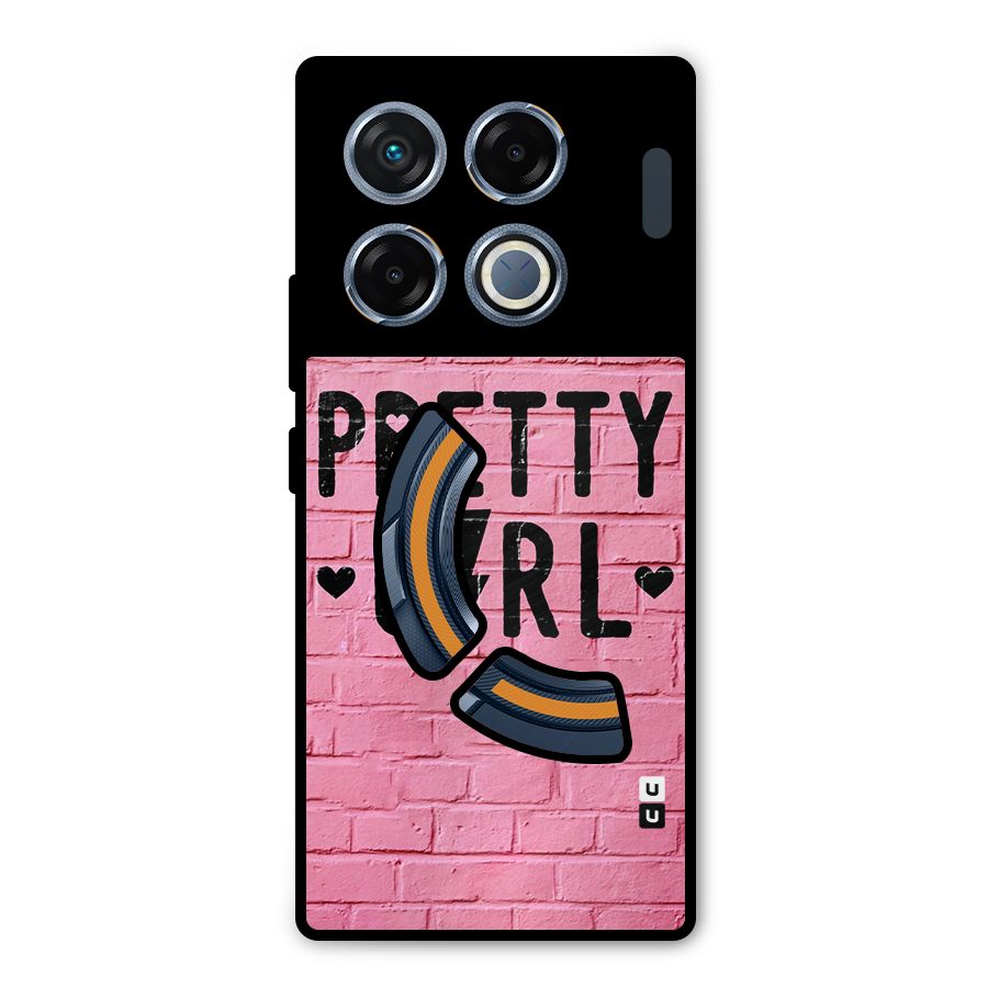 Pretty Girl Wall Metal Back Case for Infinix GT 20 Pro