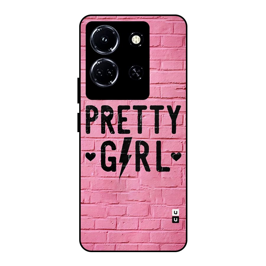 Pretty Girl Wall Metal Back Case for Infinix Note 30 5G