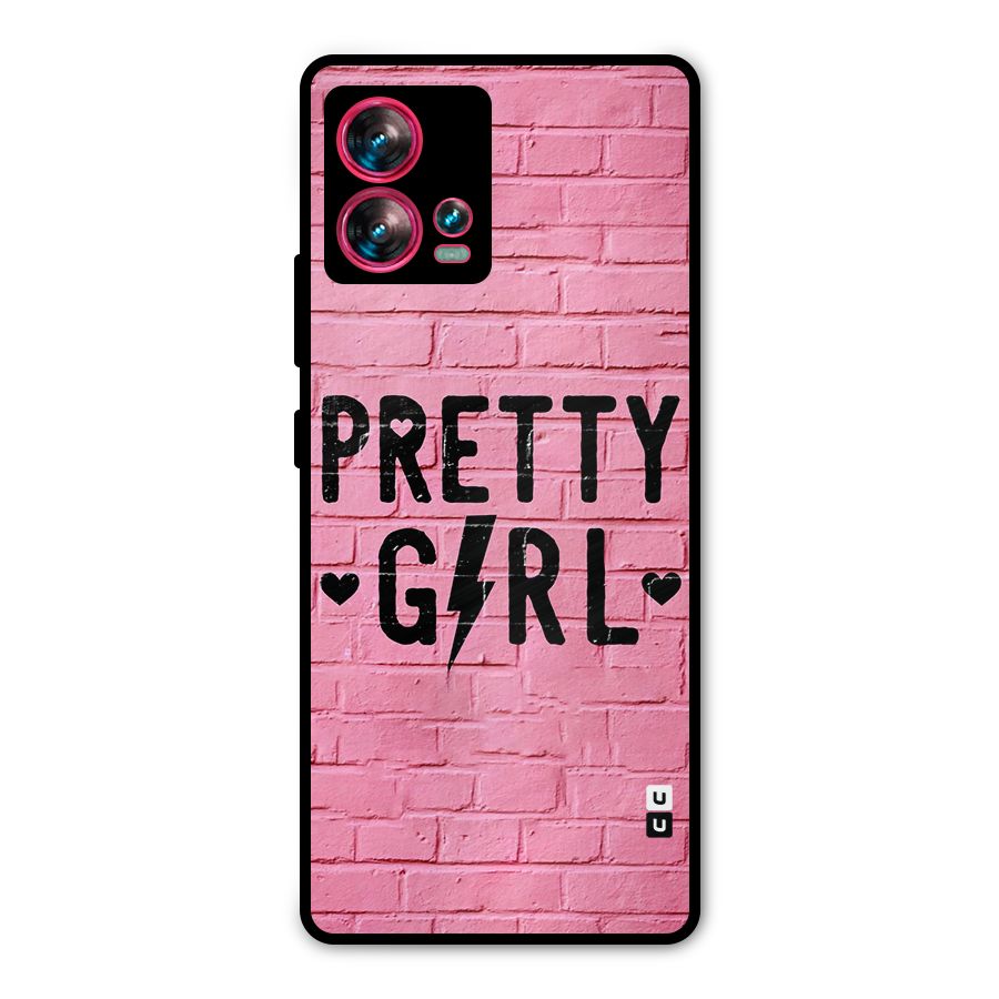 Pretty Girl Wall Metal Back Case for Motorola Edge 30 Fusion