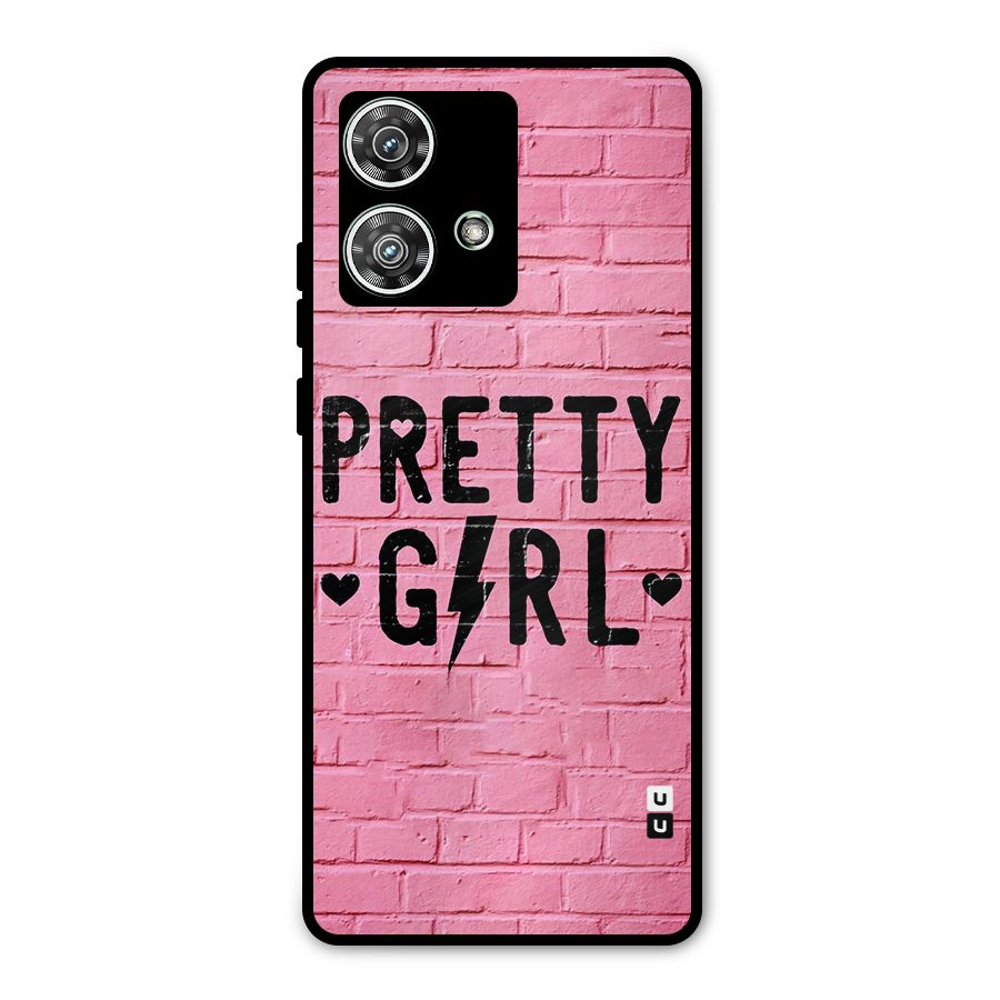 Pretty Girl Wall Metal Back Case for Motorola Edge 40 Neo