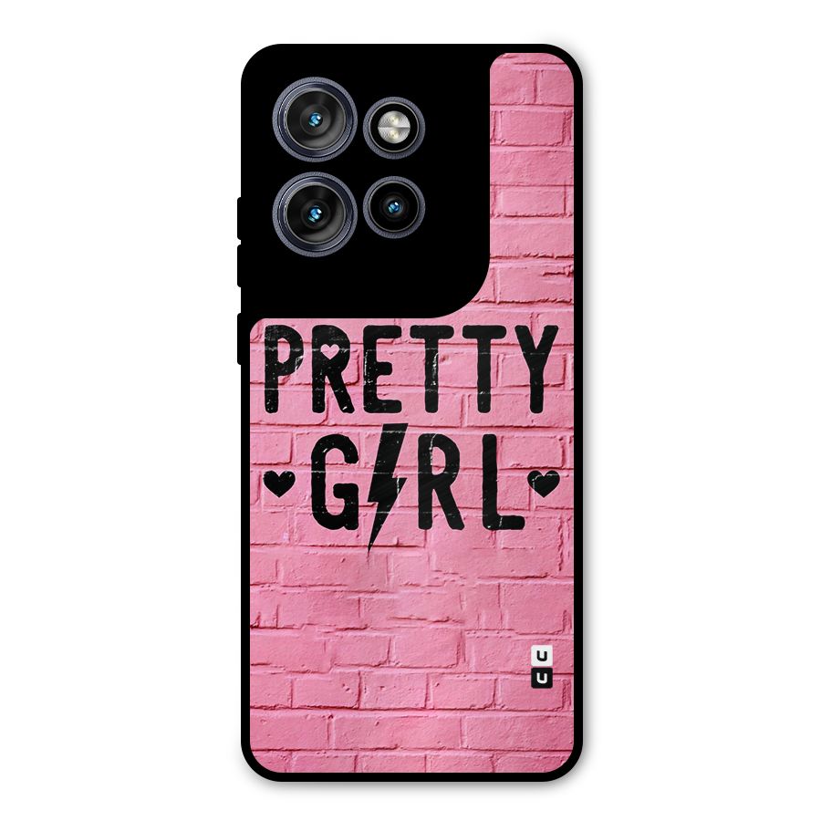 Pretty Girl Wall Metal Back Case for Motorola Edge 50 Neo