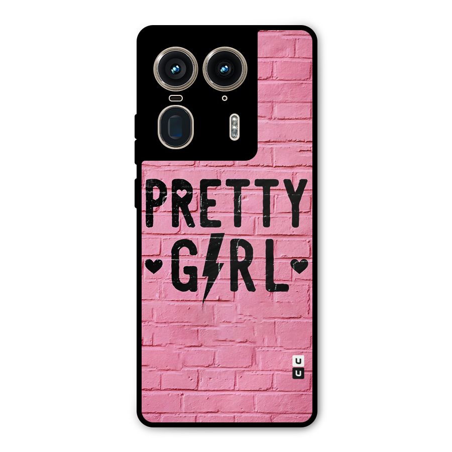 Pretty Girl Wall Metal Back Case for Motorola Edge 50 Ultra