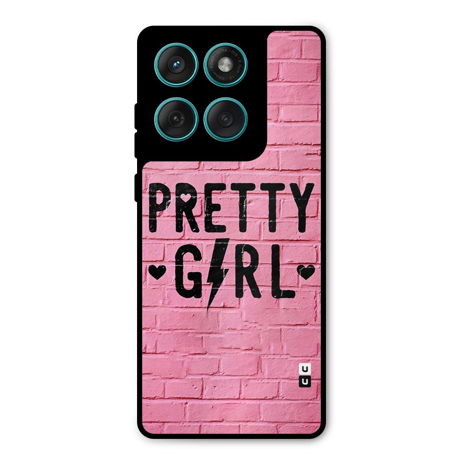 Pretty Girl Wall Metal Back Case for Motorola Edge 60 Fusion