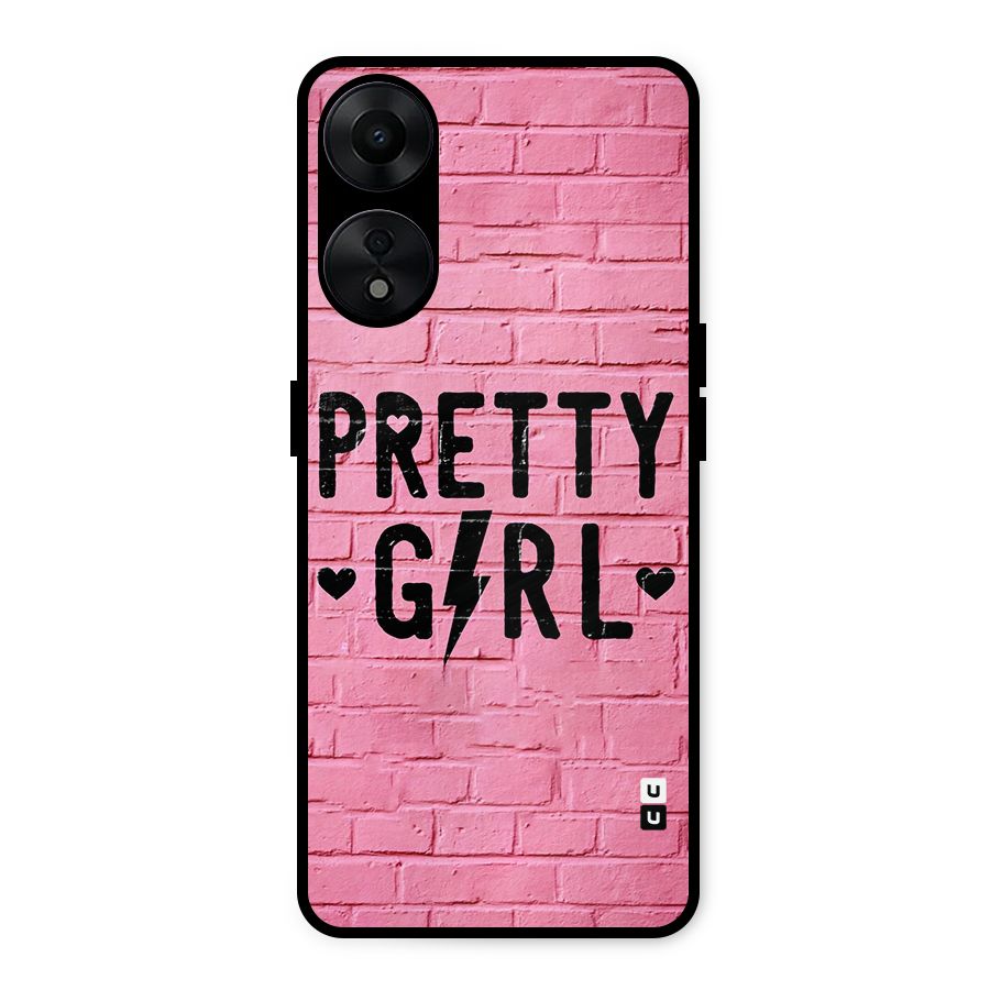 Pretty Girl Wall Metal Back Case for Oppo A78 5G