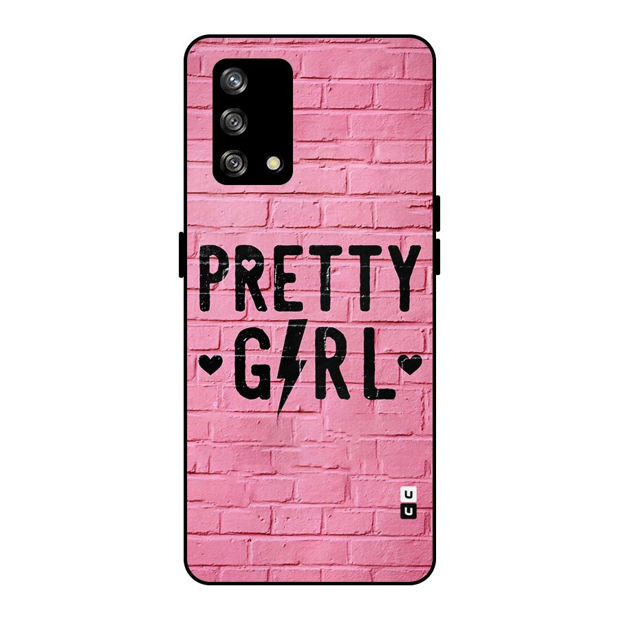 Pretty Girl Wall Metal Back Case for Oppo F19