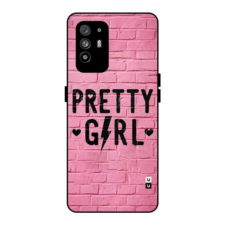 Pretty Girl Wall Metal Back Case for Oppo F19 Pro Plus 5G