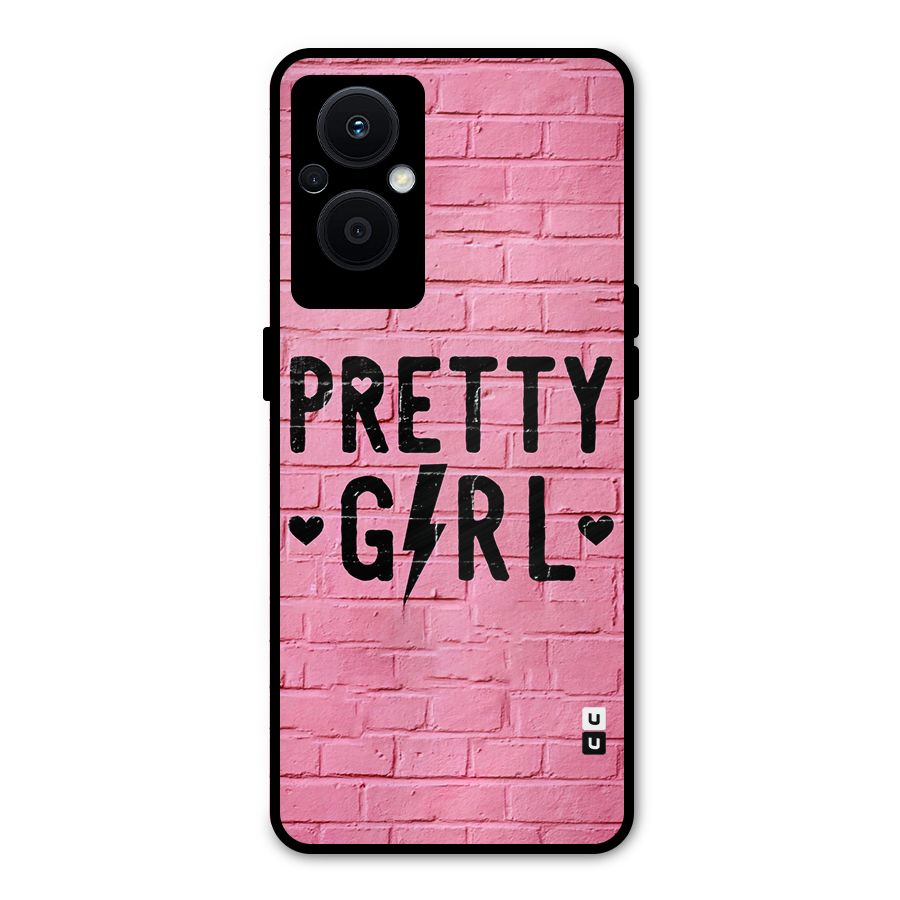 Pretty Girl Wall Metal Back Case for Oppo F21s Pro 5G
