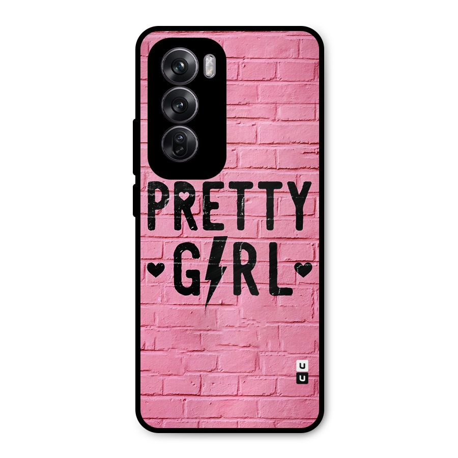 Pretty Girl Wall Metal Back Case for Oppo Reno12 Pro