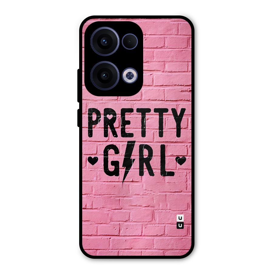 Pretty Girl Wall Metal Back Case for Oppo Reno13