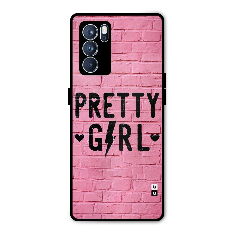 Pretty Girl Wall Metal Back Case for Oppo Reno6 Pro 5G
