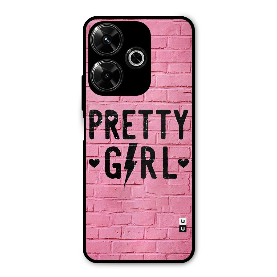 Pretty Girl Wall Metal Back Case for Poco M6 Plus