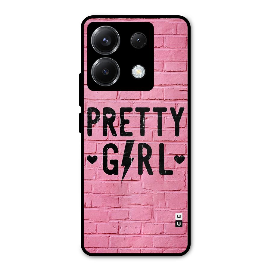 Pretty Girl Wall Metal Back Case for Poco X6