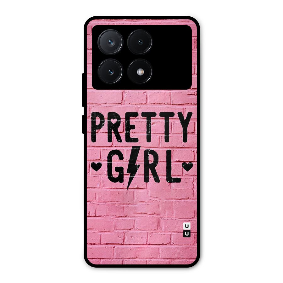 Pretty Girl Wall Metal Back Case for Poco X6 Pro