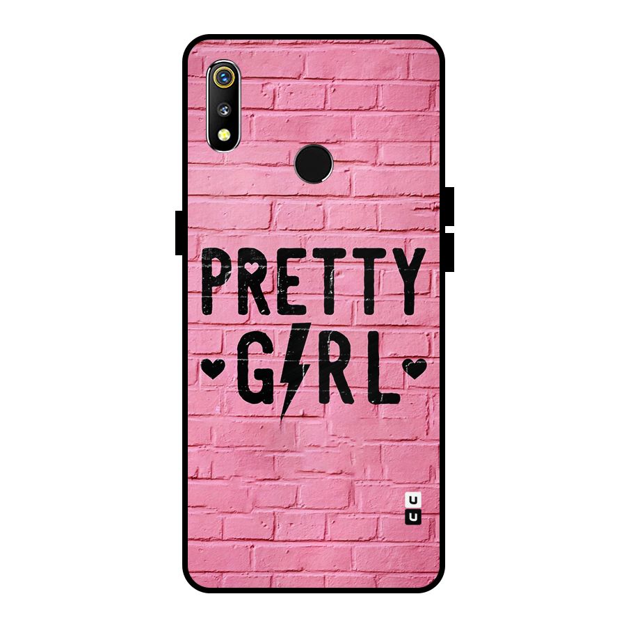 Pretty Girl Wall Metal Back Case for Realme 3