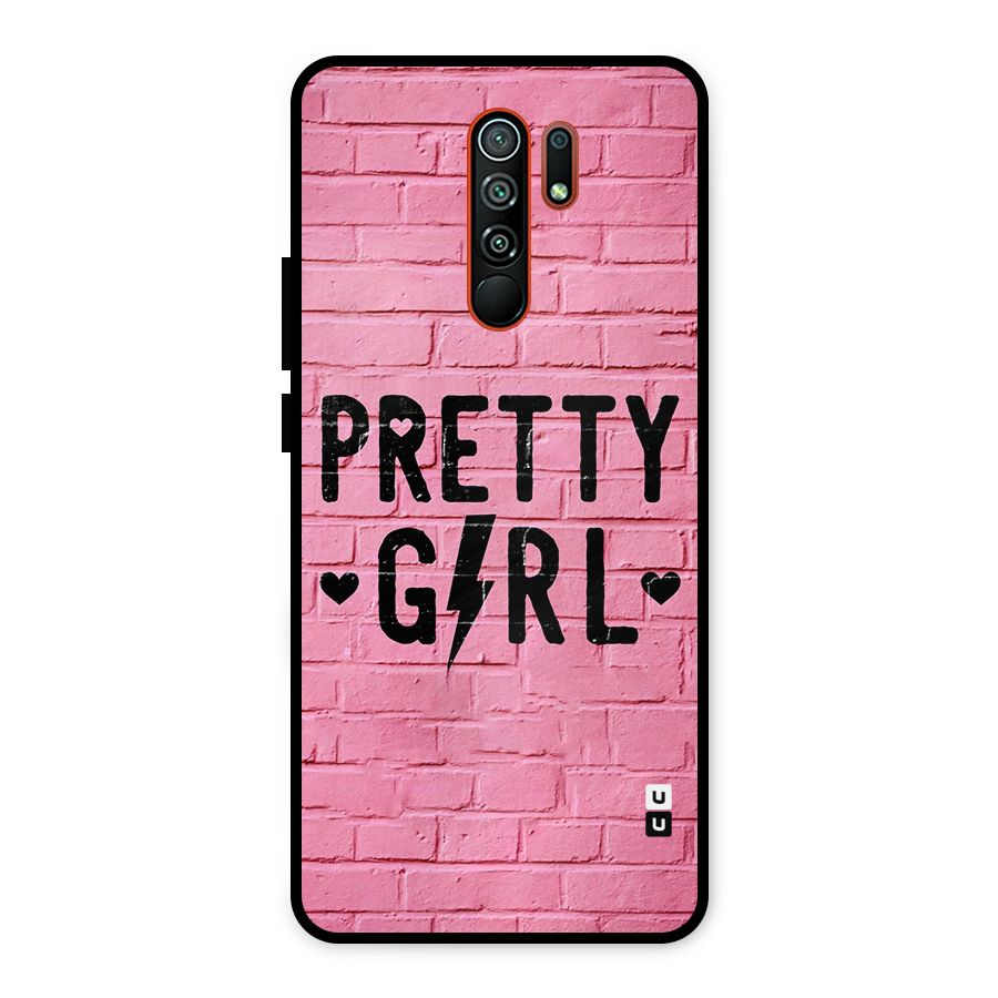 Pretty Girl Wall Metal Back Case for Redmi 9 Prime
