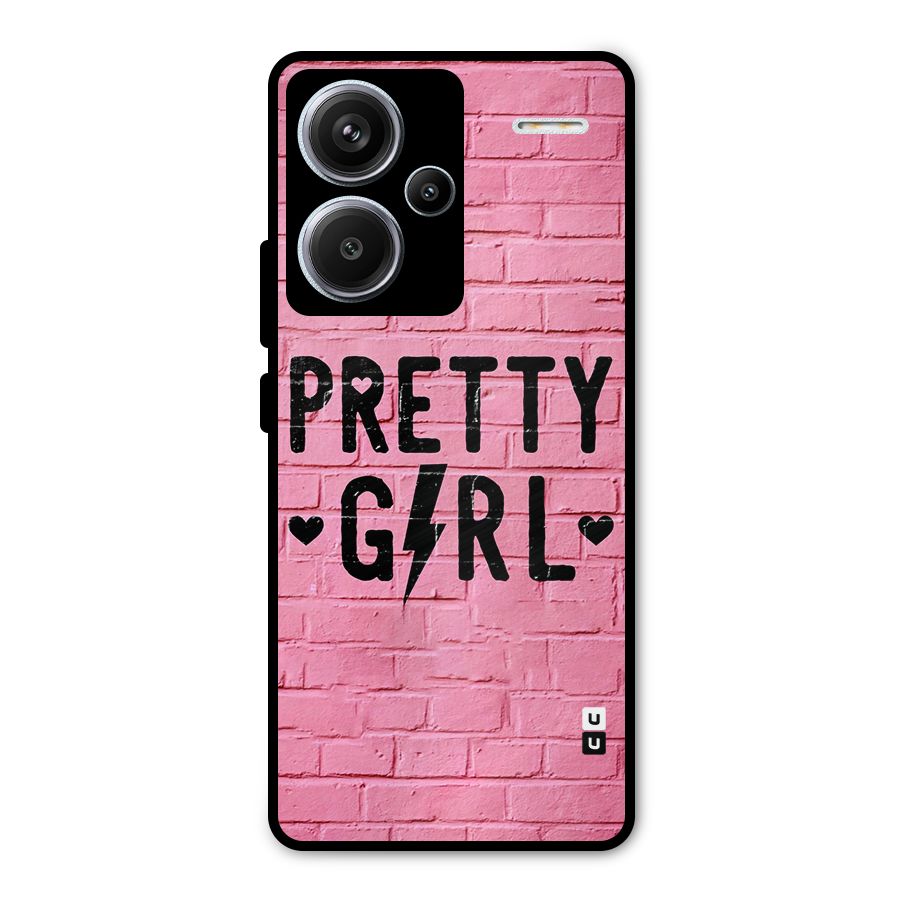 Pretty Girl Wall Metal Back Case for Redmi Note 13 Pro Plus