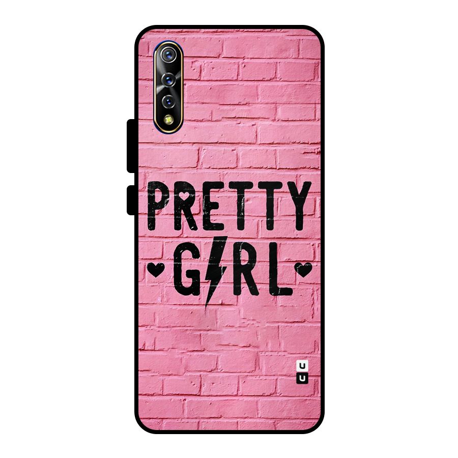 Pretty Girl Wall Metal Back Case for Vivo S1