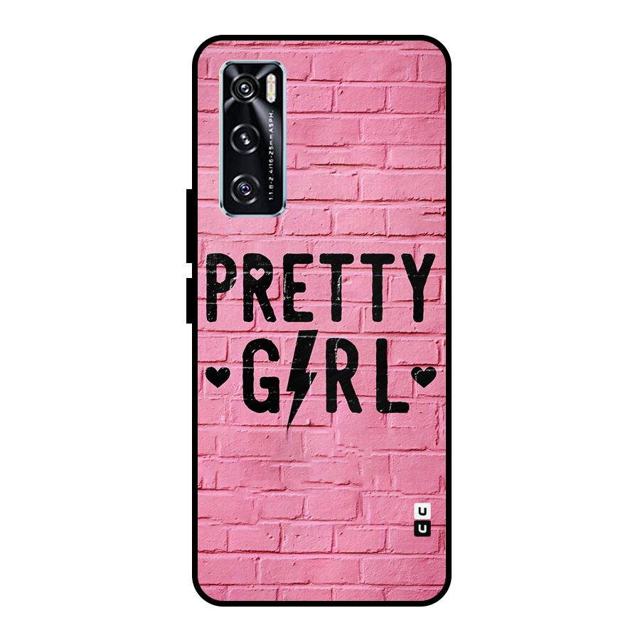 Pretty Girl Wall Metal Back Case for Vivo V20 SE