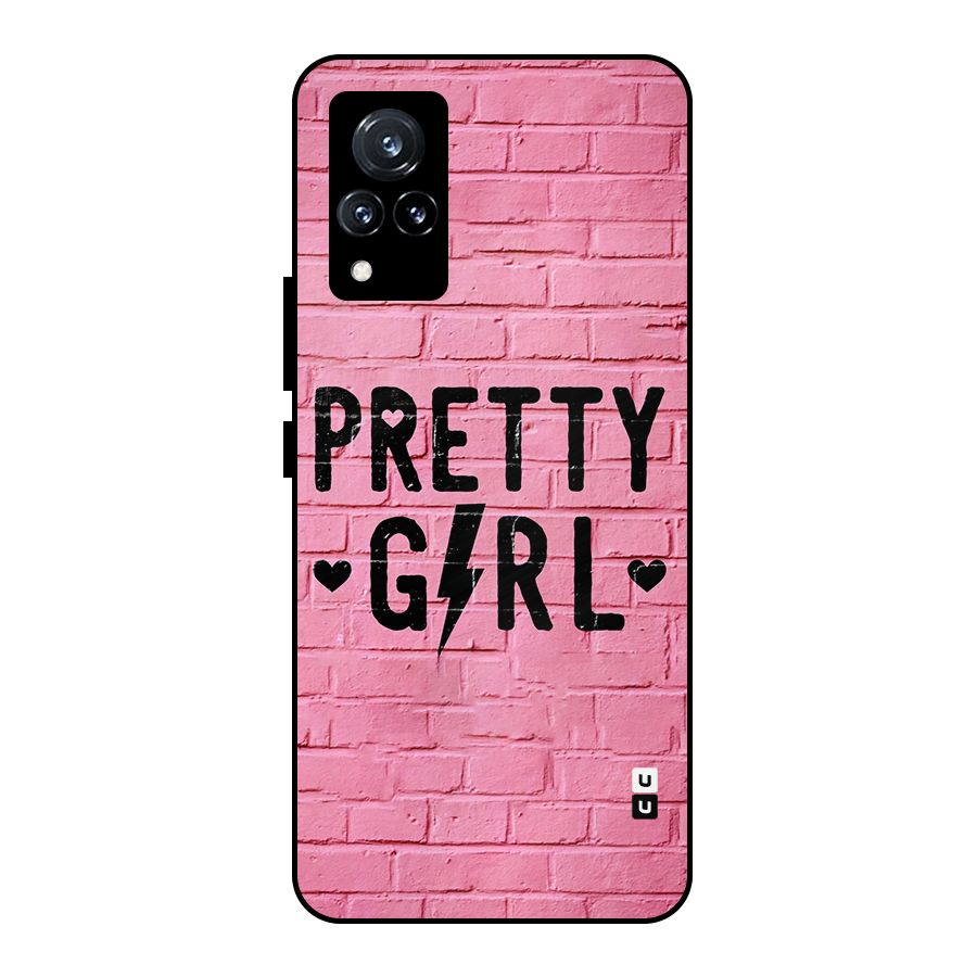 Pretty Girl Wall Metal Back Case for Vivo V21 5G