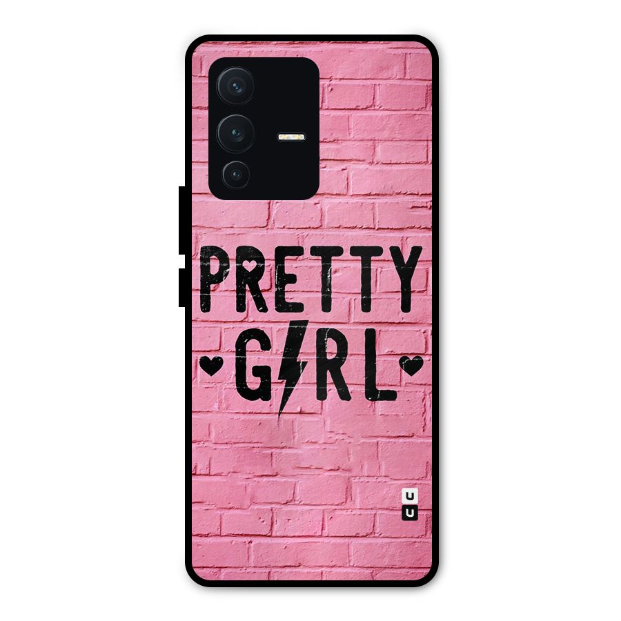 Pretty Girl Wall Metal Back Case for Vivo V23 Pro