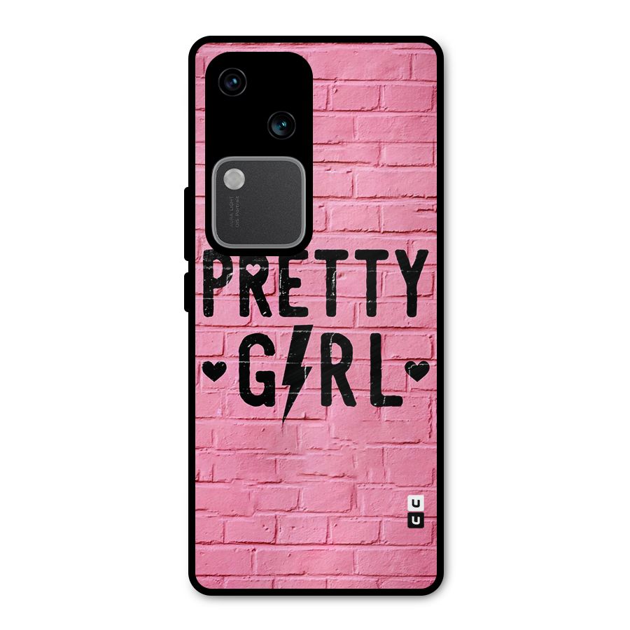 Pretty Girl Wall Metal Back Case for Vivo V30 Pro