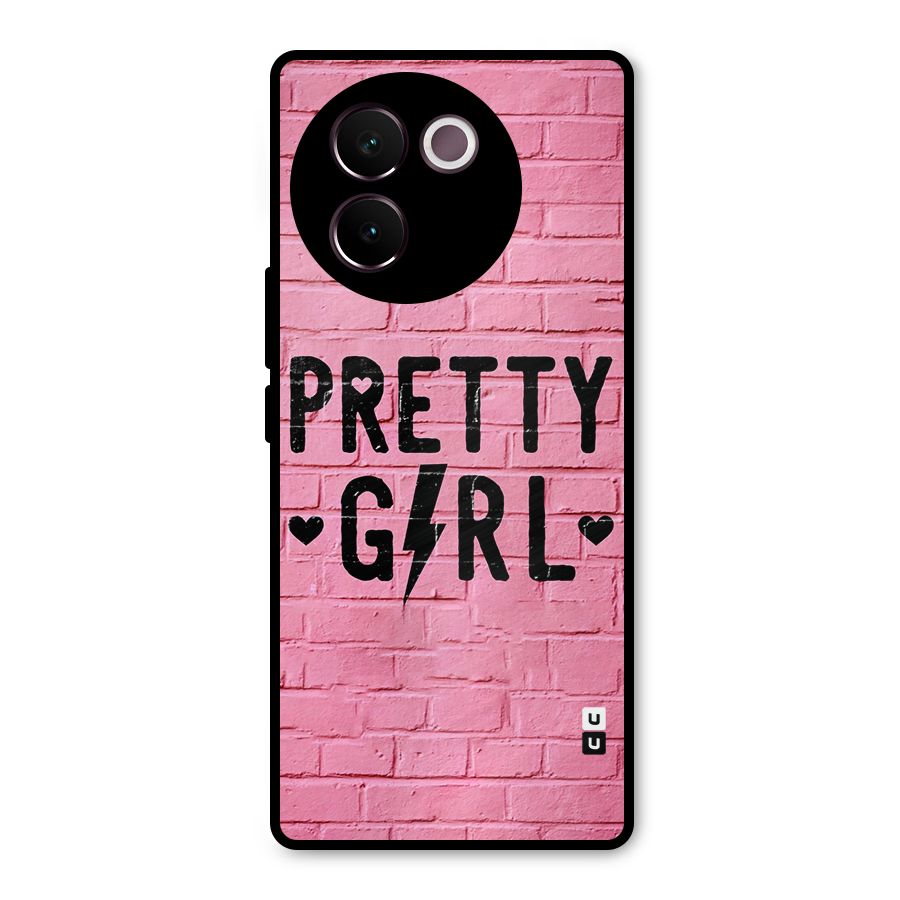 Pretty Girl Wall Metal Back Case for Vivo V30e